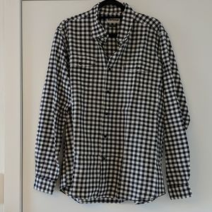 Barbour blue and white gingham shirt L